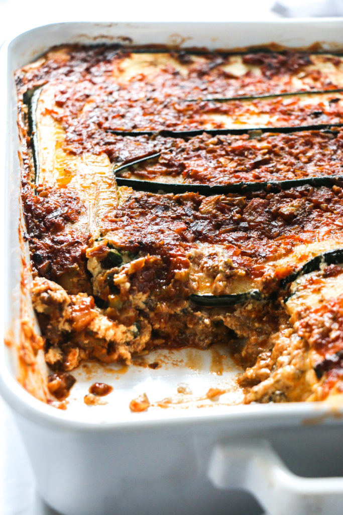 Eggplant and zucchini no pasta lasagne