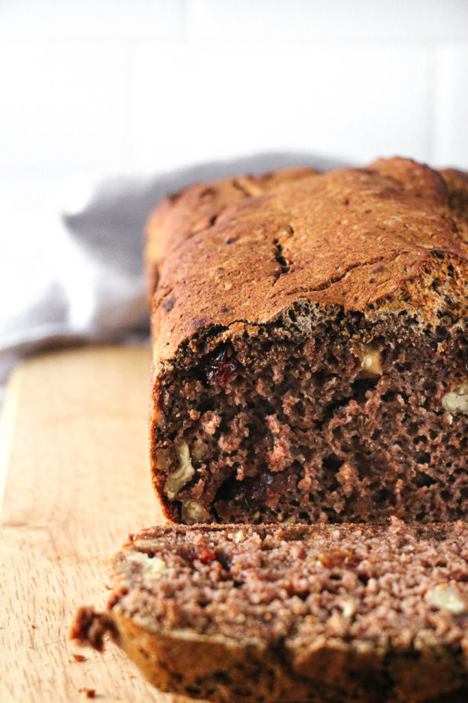 Breakfast Cinnamon Fruit Loaf sliced up